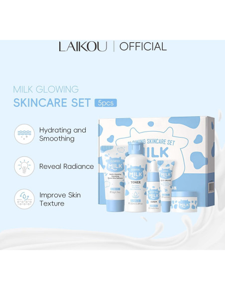 Kit de Cuidado de la Piel LAIKOU 5 Piezas para Mujeres