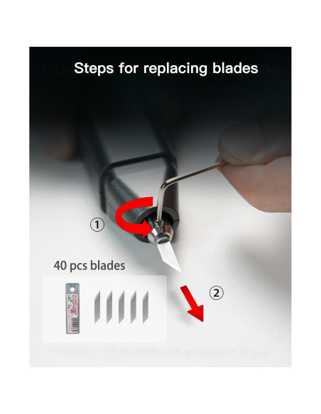 Cuchillo Ultrasonico Portátil Genérico MC-01 40 Cuchillas Repuesto Cuchillo Ultrasonico Portátil Genérico MC-01 40 Cuchillas Repuesto