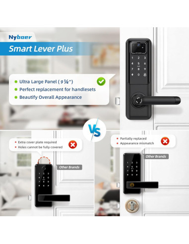 Cerradura Inteligente Nyboer H3B PRO TT con Cámara y WiFi