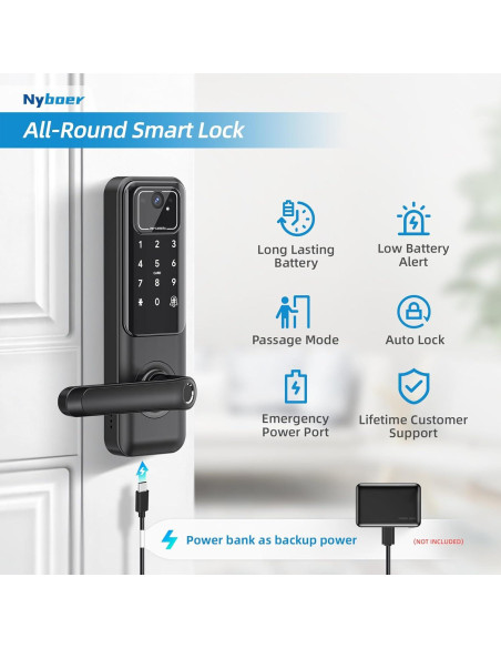 Cerradura Inteligente Nyboer H3B PRO TT con Cámara y WiFi