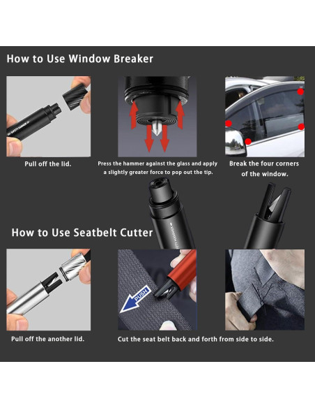 Martillo de Vida KANEKALARY 2025 Cortador de Cinturón y Rompedor de Ventanas Martillo de Vida KANEKALARY 2025 Cortador de Cinturón y Rompedor de Ventanas