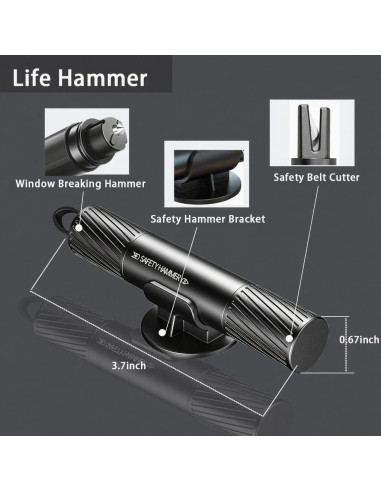 Martillo de Vida KANEKALARY 2025 Cortador de Cinturón y Rompedor de Ventanas