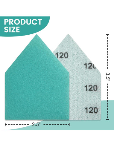 50 Hojas de Papel de Lija Triangular 80-240 Grano Ceoighe