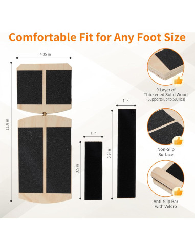 Tablero de Equilibrio Nuaoi para Tobillo - Ejercitador de Postura