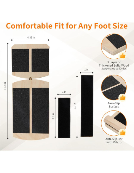 Tablero de Equilibrio Nuaoi para Tobillo - Ejercitador de Postura Tablero de Equilibrio Nuaoi para Tobillo - Ejercitador de Postura