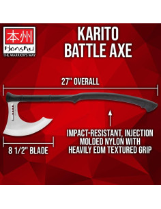 Hacha de Batalla Honshu 68.58 cm Acero Inoxidable con Funda 2