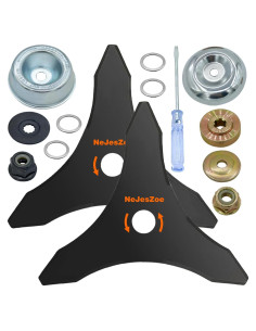 Cuchillas de Cortadora de Césped NeJesZoe 3 Dientes 25.4mm
