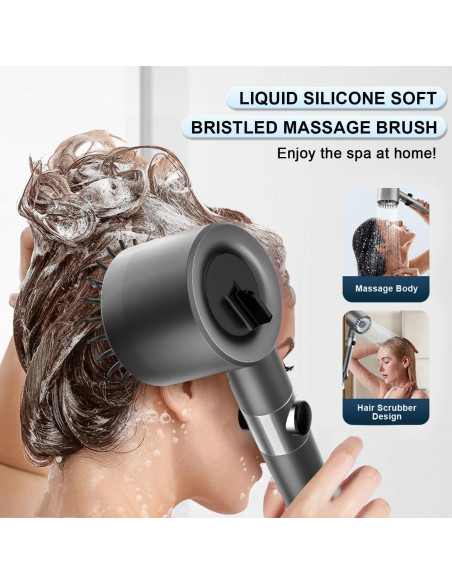 Cabezal de Ducha Filtrado WPARHUS con Alta Presión y Manguera 152 cm