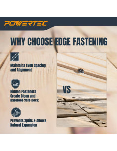 Jig de Tornillo de Deck POWERTEC 72184 con Espaciadores Ajustables 2