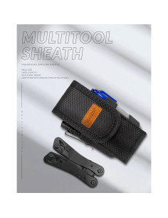 Funda para Multiherramienta MASRIN, Bolsa EDC Negra, Nylon 2