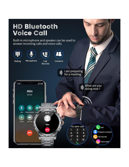 Reloj Inteligente Militar SUNKTA 1.46" AMOLED Resistente 5ATM