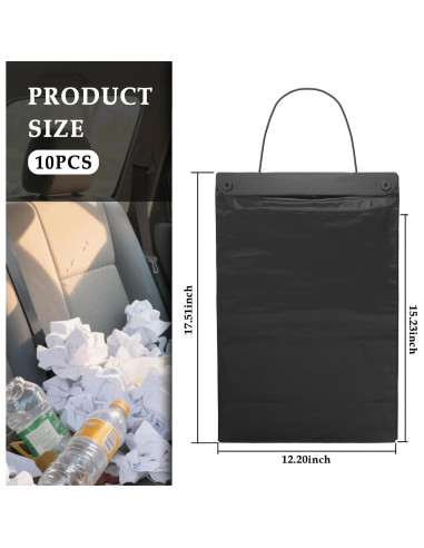 10 Bolsas de Basura para Auto YGDMD con Cierre Autoadhesivo