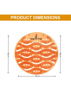 Desodorante de Pantalla de Urinal Fragrant Fresh 50 Unidades Naranja 2
