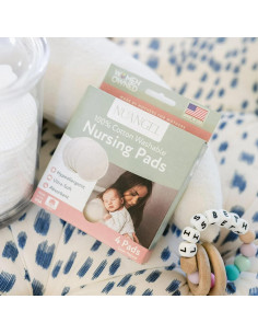 Almohadillas de Lactancia Reutilizables NuAngel - 4 Piezas Algodón Natural 2