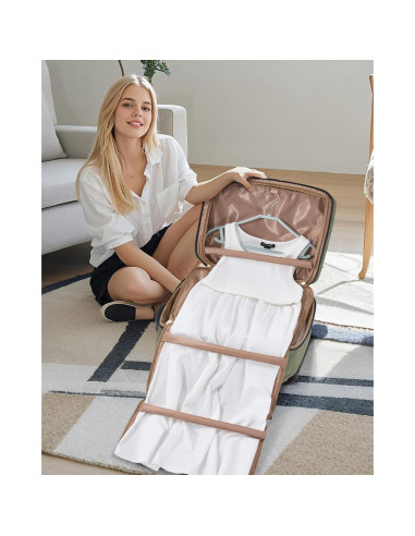 Mochila de Viaje LOVEVOOK 40L para Laptop 17.3" con Bolsa de Ropa