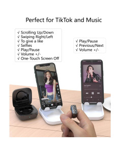 Anillo de Desplazamiento Bluetooth ZOZVO RM para TikTok y Selfies 2