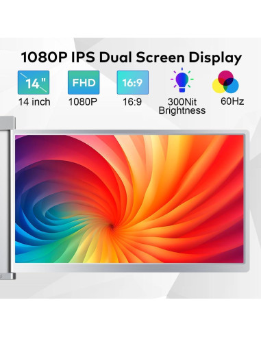 Extensor de Pantalla Portátil 14" SHENZHEN S400 USB-C Full HD