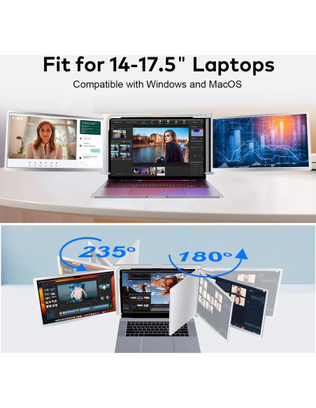 Extensor de Pantalla Portátil 14" SHENZHEN S400 USB-C Full HD