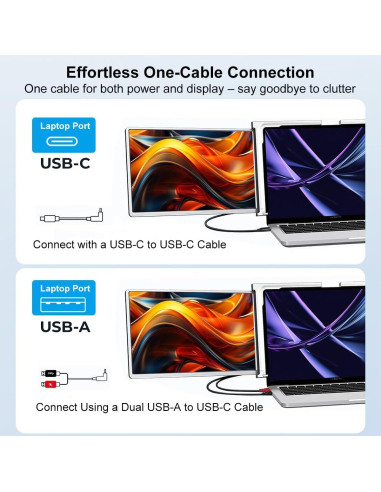 Extensor de Pantalla Portátil 14" SHENZHEN S400 USB-C Full HD