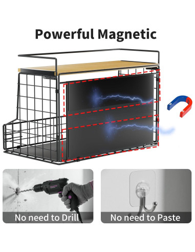 Estante Magnético para Nevera TIDIIABODE 21x11cm Almacenamiento