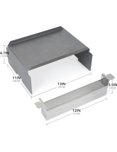 Difusor de Calor de Acero Stanbroil con Caja de Ahumador 33x28 cm 2