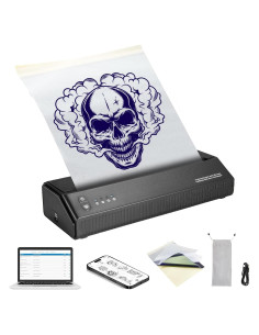 Impresora de Plantillas de Tatuaje VEVOR Bluetooth 2500mAh
