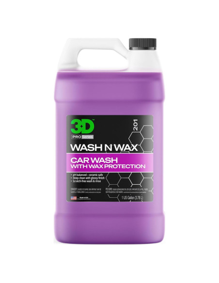 Jabón Lavado y Cera 3D Wash N Wax - pH Balanceado 3.78L