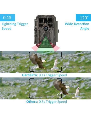Cámara de sendero GardePro A5 48MP visión nocturna 30m
