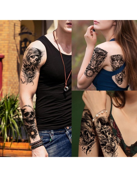 Tatuajes Temporales GLARYYEARS 24-Pack Realistas para Adultos