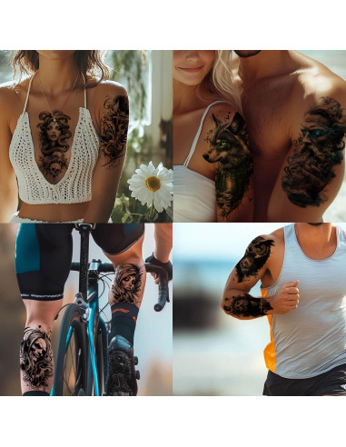 Tatuajes Temporales GLARYYEARS 24-Pack Realistas para Adultos