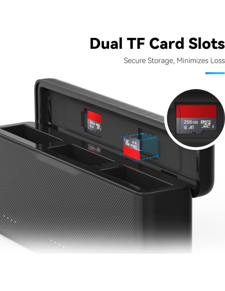 Cargador de Batería TELESIN para DJI Osmo Action 3/4 con Estuche