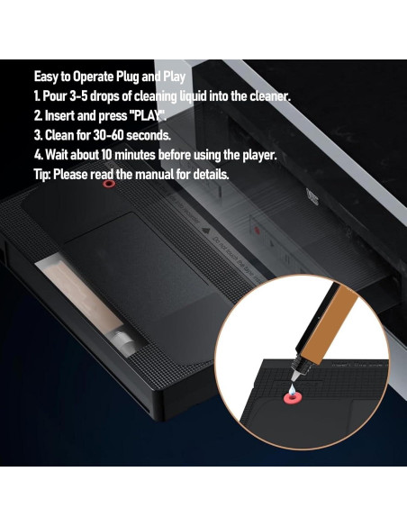 Limpiador de Cabezas de VCR VBESTLIFE con Líquido de Limpieza