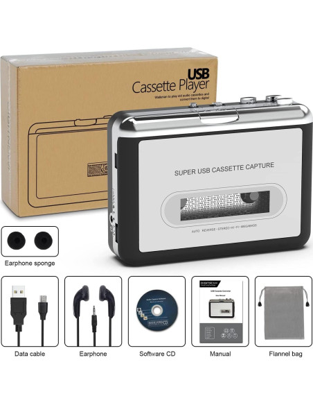 Convertidor de Cinta a MP3 DigitNow BR602 USB Portátil