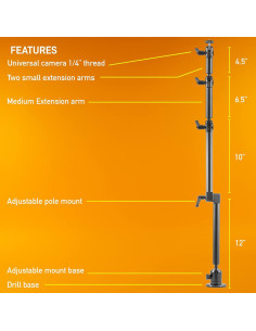 Montaje de Techo iBOLT Stream-Cast para Cámaras DSLR y Smartphones 2