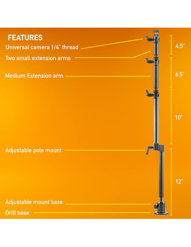 Montaje de Techo iBOLT Stream-Cast para Cámaras DSLR y Smartphones