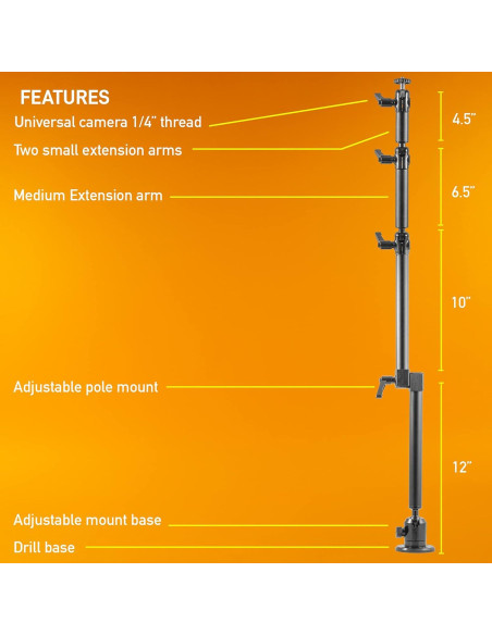 Montaje de Techo iBOLT Stream-Cast para Cámaras DSLR y Smartphones
