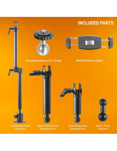 Montaje de Techo iBOLT Stream-Cast para Cámaras DSLR y Smartphones