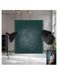 Fondo de Fotografía Verde Oscuro Kate 5x7ft Microfibra