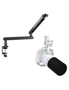 Micrófono Dinámico MAONO PD200X con Brazo BA92 para Podcast