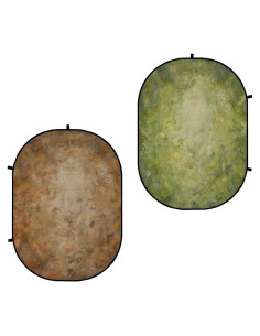 Fondo Colapsable Kate 1.5m x 2.0m Verde/Marrón para Fotografía