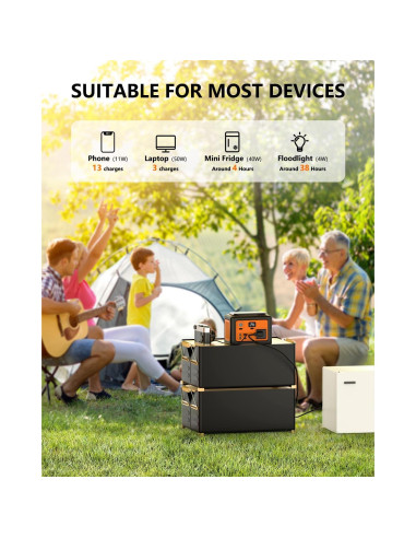 Estación de Energía Portátil Tiexei S1 192Wh 100W para Camping