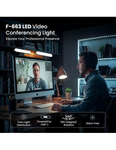 Barra de Luz para Monitor Doctor Easy - Luz de Video USB Ajustable