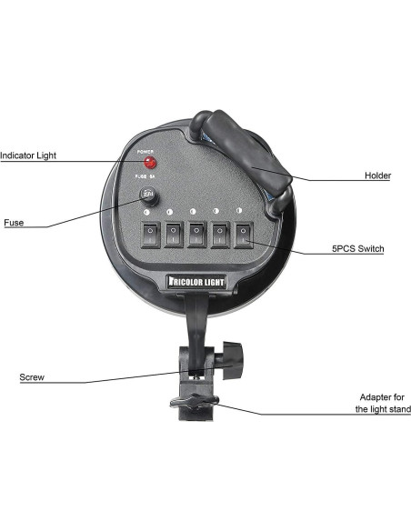 Kit de Iluminación Fotográfica EMART Softbox 45W 5500K 2 Pack