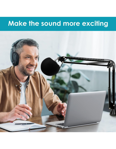 Soporte de Micrófono YOUSAHRES con Funda de Espuma y Filtro Antipop Soporte de Micrófono YOUSAHRES con Funda de Espuma y Filtro Antipop