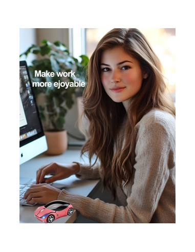 Ratón Inalámbrico Óptico Sxban Rosa 1600DPI 3 Botones