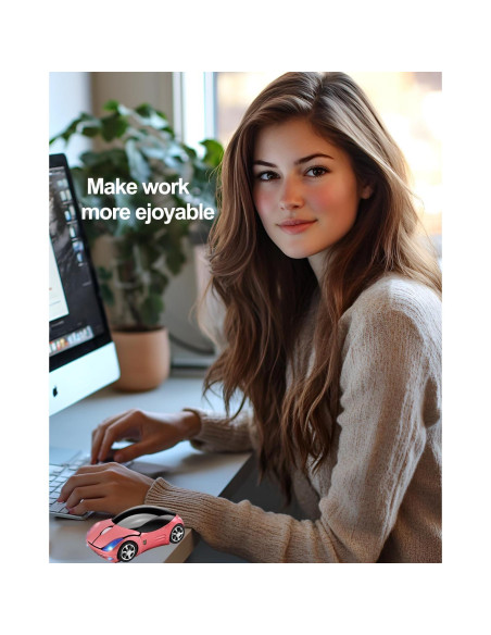 Ratón Inalámbrico Óptico Sxban Rosa 1600DPI 3 Botones