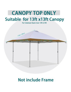 Cubierta Superior de Reemplazo Fokocy 13x13 para Carpa Coleman 2