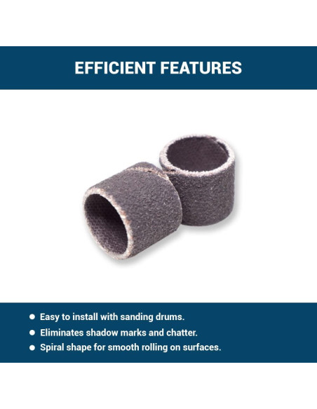 Bandas de Lijado Benchmark Abrasives 1.27cm 80 Grano - Paquete de 10