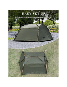 Carpa de Camping SML para 4 Personas PU3000mm Impermeable 2
