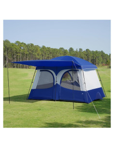 Tienda de Camping Vidalido para 4 Personas Impermeable Azul